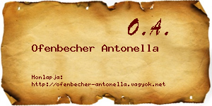Ofenbecher Antonella névjegykártya